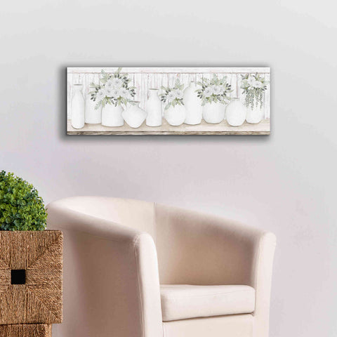 Image of 'White Simplicity' by Cindy Jacobs, Canvas Wall Art,36 x 12