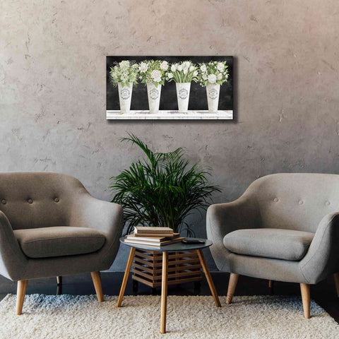 Image of 'White Flowers Still Life II' by Cindy Jacobs, Canvas Wall Art,40 x 20