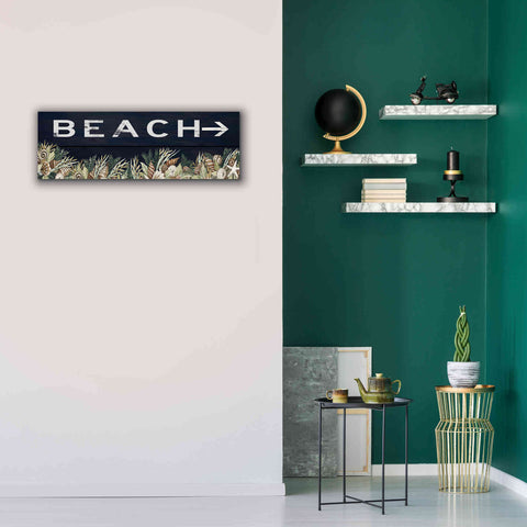 Image of 'Beach Sign' by Cindy Jacobs, Canvas Wall Art,36 x 12
