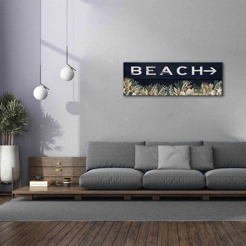 Image of 'Beach Sign' by Cindy Jacobs, Canvas Wall Art,60 x 20