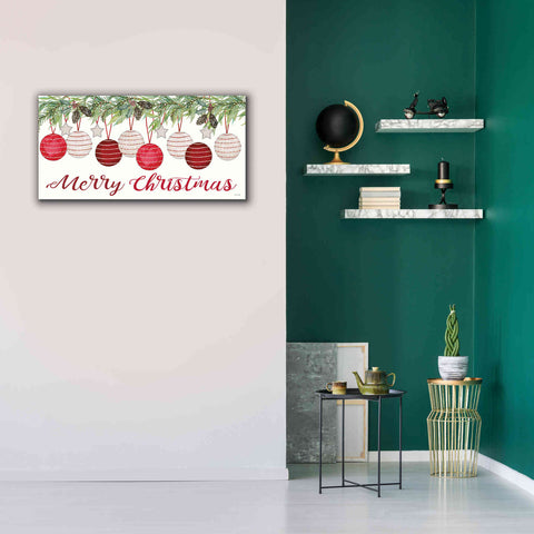 Image of 'Merry Christmas Ornaments' by Cindy Jacobs, Canvas Wall Art,40 x 20