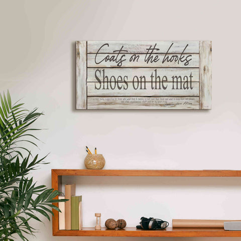 Image of 'Mud Room Rules' by Cindy Jacobs, Canvas Wall Art,24 x 12