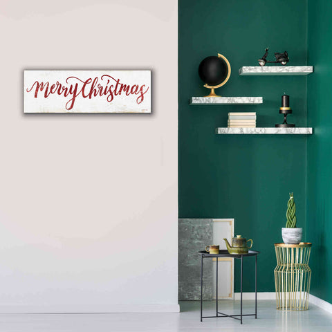 Image of 'Merry Christmas Cursive' by Cindy Jacobs, Canvas Wall Art,36 x 12