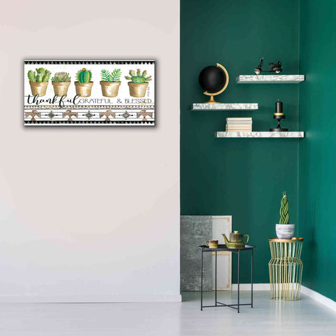 Image of 'Native Thankful Grateful' by Cindy Jacobs, Canvas Wall Art,40 x 20