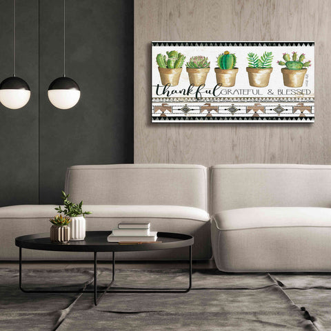 Image of 'Native Thankful Grateful' by Cindy Jacobs, Canvas Wall Art,60 x 30