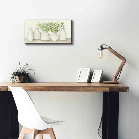 Image of 'Simplicity in White II' by Cindy Jacobs, Canvas Wall Art,24 x 12