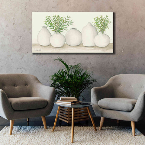 Image of 'Simplicity in White I' by Cindy Jacobs, Canvas Wall Art,60 x 30