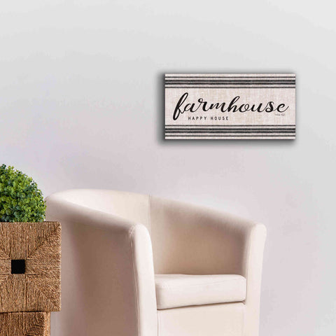 Image of 'Farmhouse Happy House' by Cindy Jacobs, Canvas Wall Art,24 x 12