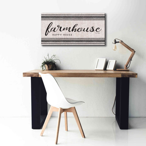 Image of 'Farmhouse Happy House' by Cindy Jacobs, Canvas Wall Art,40 x 20