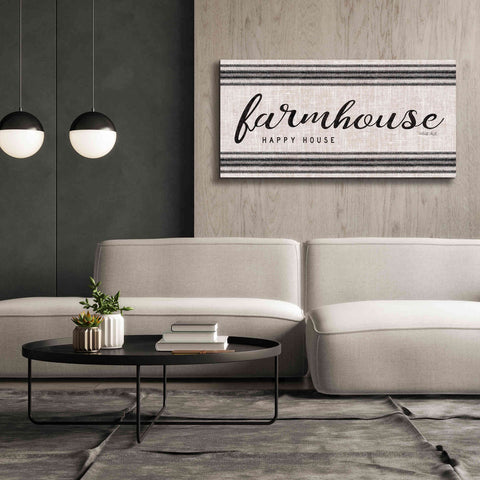 Image of 'Farmhouse Happy House' by Cindy Jacobs, Canvas Wall Art,60 x 30