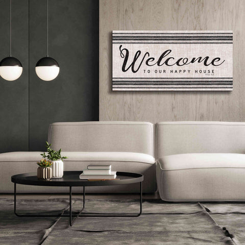 Image of 'Welcome to Our Happy Place' by Cindy Jacobs, Canvas Wall Art,60 x 30