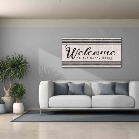 Image of 'Welcome to Our Happy Place' by Cindy Jacobs, Canvas Wall Art,60 x 30