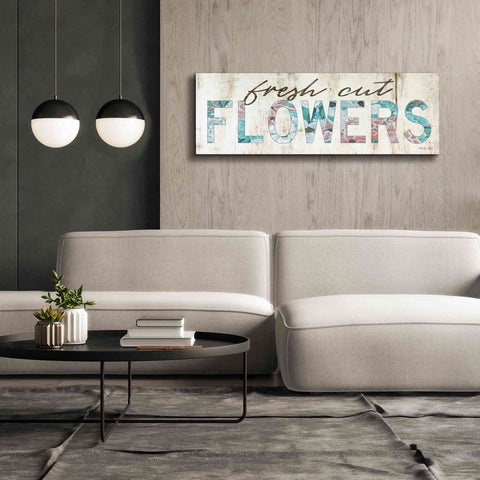 Image of 'Fresh Cut Flowers' by Cindy Jacobs, Canvas Wall Art,60 x 20