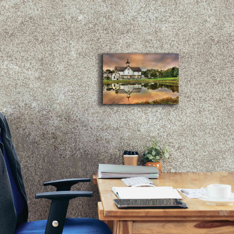 Image of 'Star Barn' by Lori Deiter, Canvas Wall Art,18 x 12