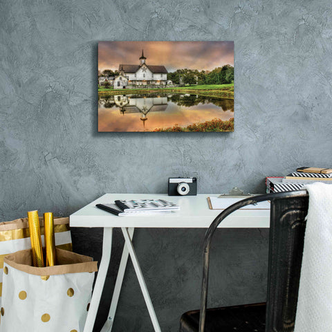 Image of 'Star Barn' by Lori Deiter, Canvas Wall Art,18 x 12