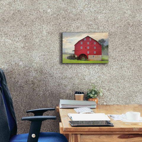 Image of 'Willow Grove Mill' by Lori Deiter, Canvas Wall Art,18 x 12