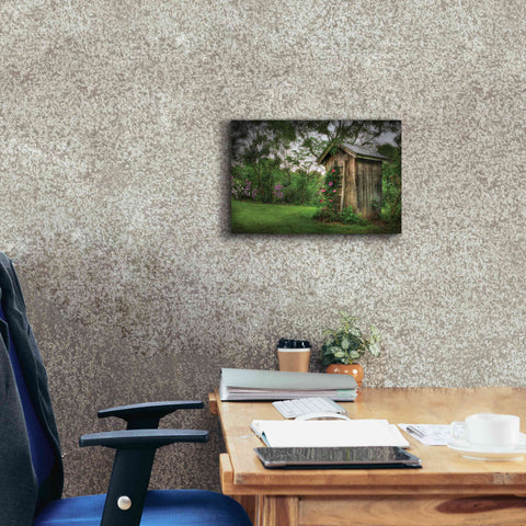 Image of 'Fragrant Outhouse' by Lori Deiter, Canvas Wall Art,18 x 12