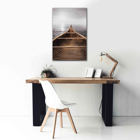 Image of 'Old Wooden Canoe' by Lori Deiter, Canvas Wall Art,26 x 40
