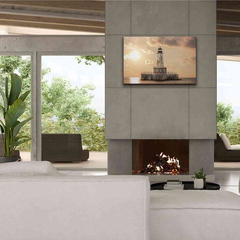 Image of 'Charity Shoal Lighthouse' by Lori Deiter, Canvas Wall Art,40 x 26