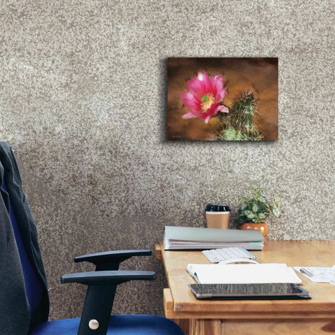 Image of 'Vibrant Cactus Flower' by Lori Deiter, Canvas Wall Art,16 x 12