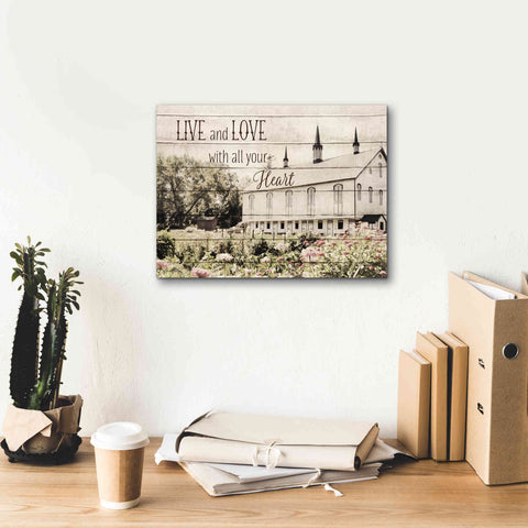 Image of 'Live and Love Barn' by Lori Deiter, Canvas Wall Art,16 x 12