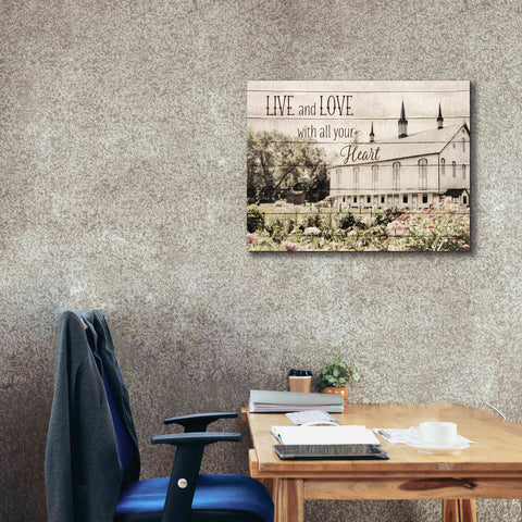 Image of 'Live and Love Barn' by Lori Deiter, Canvas Wall Art,34 x 26