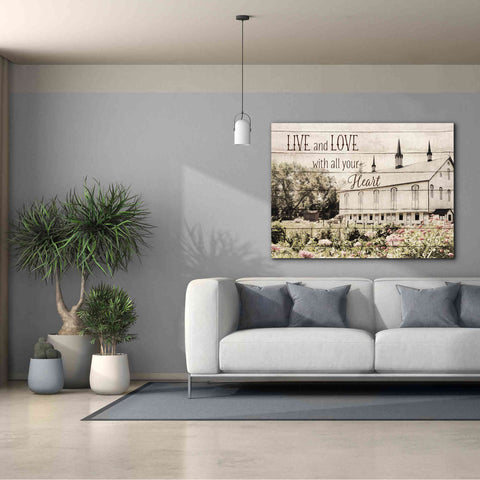 Image of 'Live and Love Barn' by Lori Deiter, Canvas Wall Art,54 x 40