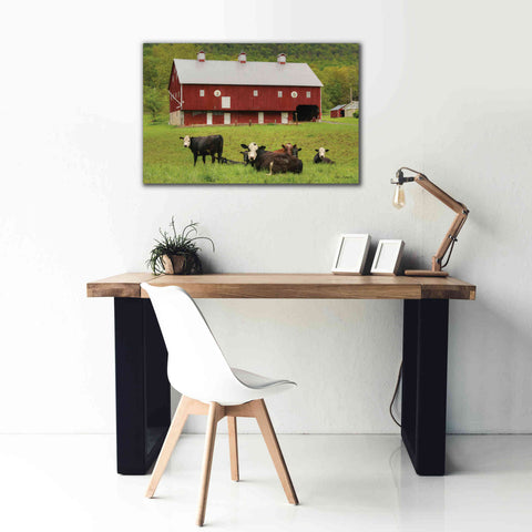 Image of 'Red Barn' by Lori Deiter, Canvas Wall Art,40 x 26