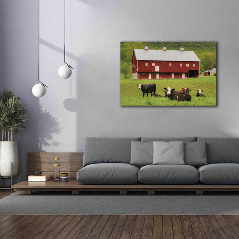Image of 'Red Barn' by Lori Deiter, Canvas Wall Art,60 x 40