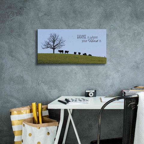 Image of 'Home Is Where Your Herd Is' by Lori Deiter, Canvas Wall Art,24 x 12