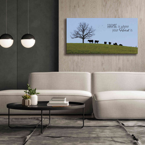 Image of 'Home Is Where Your Herd Is' by Lori Deiter, Canvas Wall Art,60 x 30