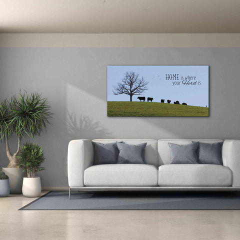 Image of 'Home Is Where Your Herd Is' by Lori Deiter, Canvas Wall Art,60 x 30