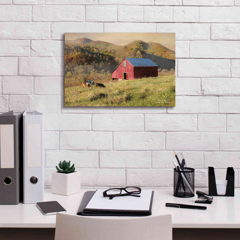 Image of 'Sunrise in the Valley' by Lori Deiter, Canvas Wall Art,18 x 12