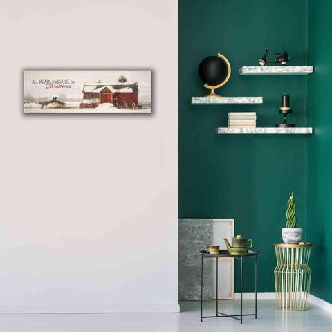Image of 'All Roads Lead Home for Christmas' by Lori Deiter, Canvas Wall Art,36 x 12
