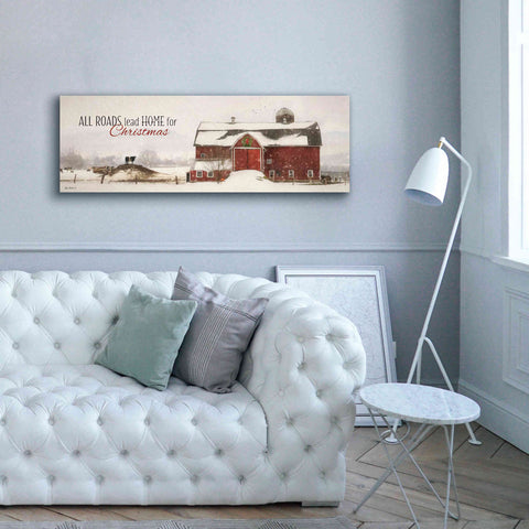 Image of 'All Roads Lead Home for Christmas' by Lori Deiter, Canvas Wall Art,60 x 20