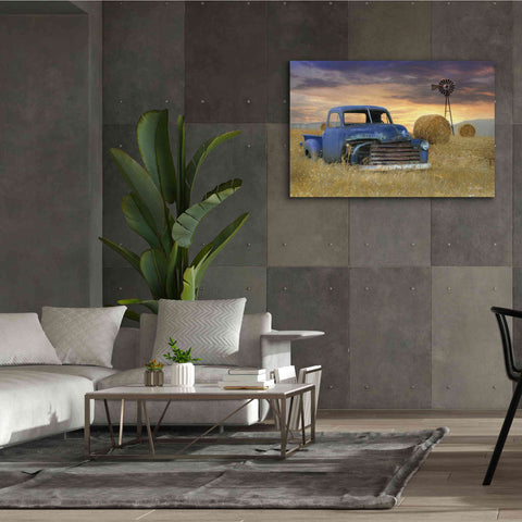 Image of 'Old Chevy with Windmill' by Lori Deiter, Canvas Wall Art,60 x 40