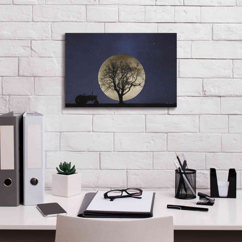 Image of 'Full Moon Country Night' by Lori Deiter, Canvas Wall Art,18 x 12