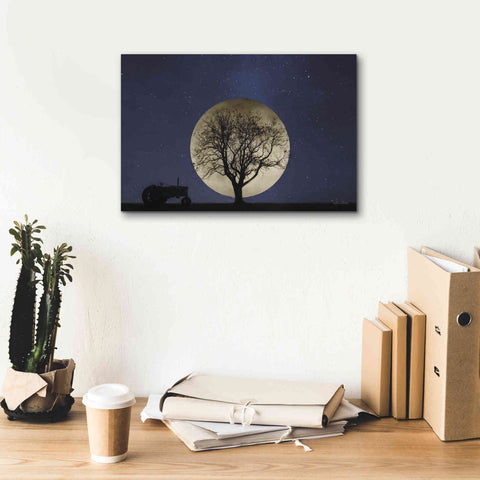 Image of 'Full Moon Country Night' by Lori Deiter, Canvas Wall Art,18 x 12