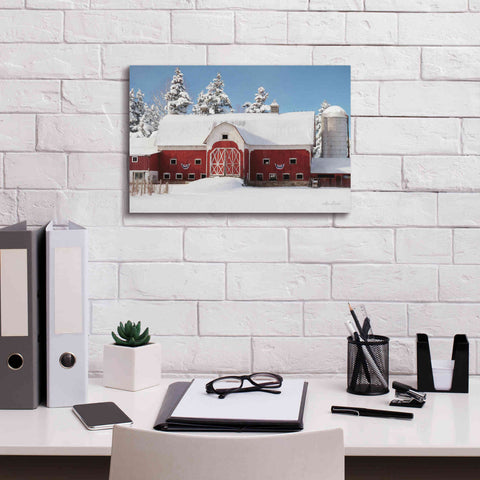 Image of 'Red, White and Cold' by Lori Deiter, Canvas Wall Art,18 x 12