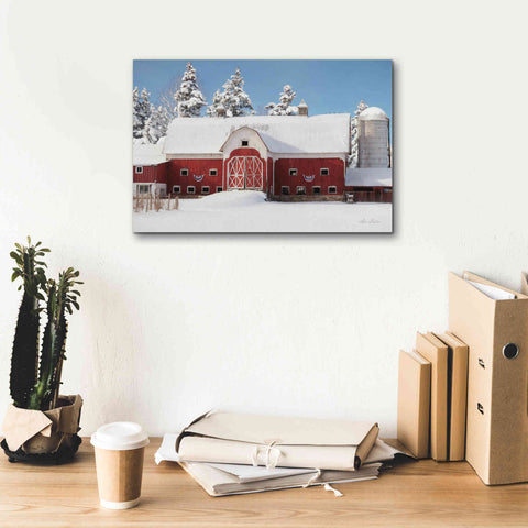 Image of 'Red, White and Cold' by Lori Deiter, Canvas Wall Art,18 x 12
