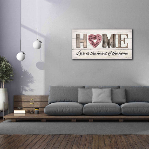 Image of 'Love is the Heart of the Home' by Lori Deiter, Canvas Wall Art,60 x 30