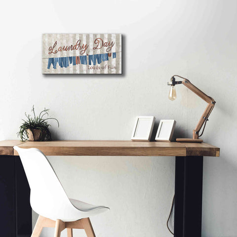 Image of 'Laundry Day Loads of Fun' by Lori Deiter, Canvas Wall Art,24 x 12