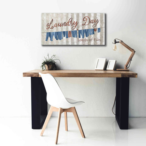Image of 'Laundry Day Loads of Fun' by Lori Deiter, Canvas Wall Art,40 x 20