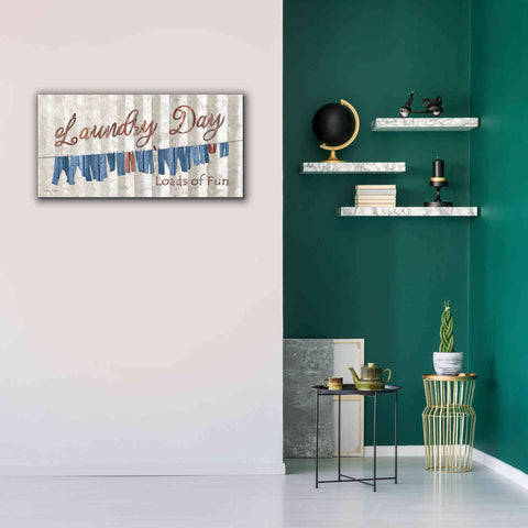 Image of 'Laundry Day Loads of Fun' by Lori Deiter, Canvas Wall Art,40 x 20
