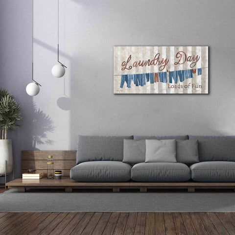 Image of 'Laundry Day Loads of Fun' by Lori Deiter, Canvas Wall Art,60 x 30