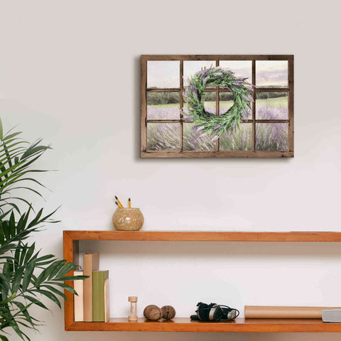 Image of 'Lavender Fields Window' by Lori Deiter, Canvas Wall Art,18 x 12