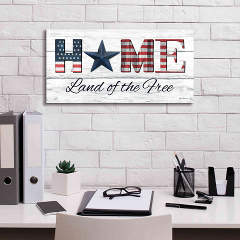 Image of 'Home - Land of the Free' by Lori Deiter, Canvas Wall Art,24 x 12