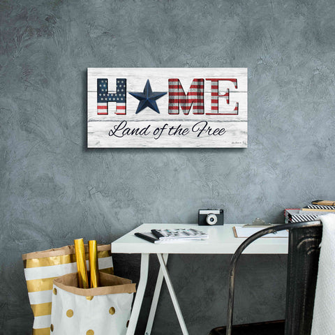 Image of 'Home - Land of the Free' by Lori Deiter, Canvas Wall Art,24 x 12
