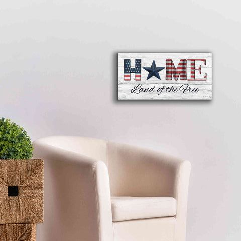 Image of 'Home - Land of the Free' by Lori Deiter, Canvas Wall Art,24 x 12