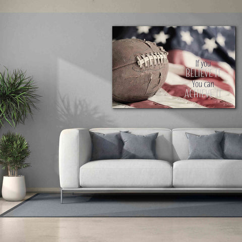 Image of 'Football - Believe' by Lori Deiter, Canvas Wall Art,60 x 40